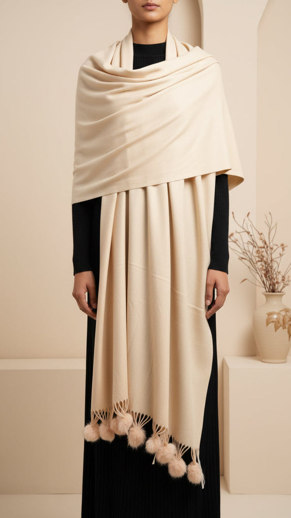 Peach Winter Stole PW5757