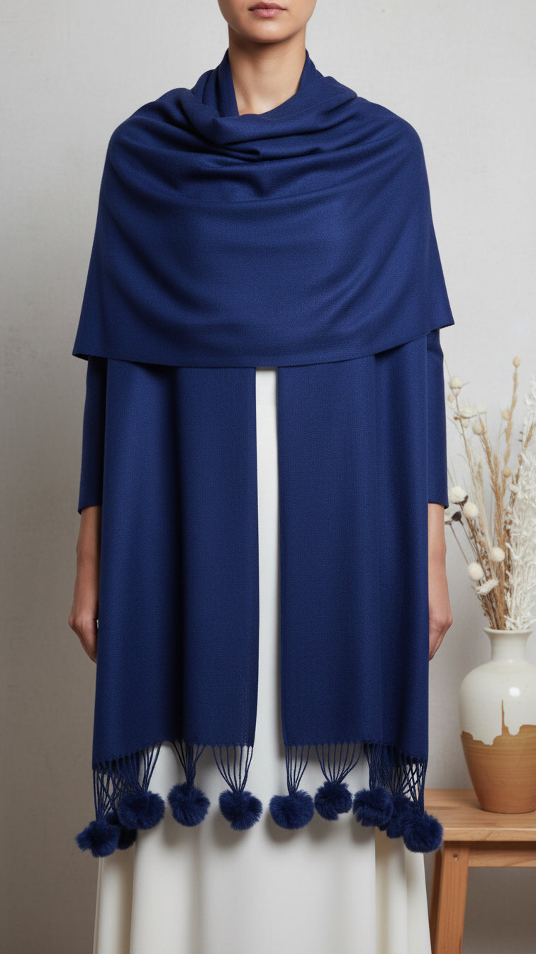 Navy Winter Stole PW5757