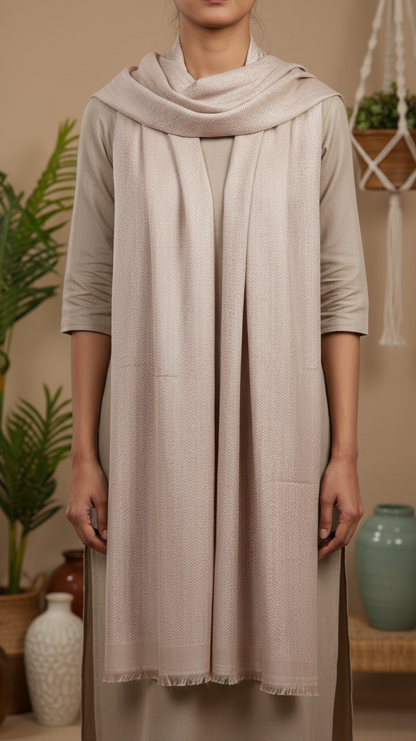 Cream Winter Stole PW5758