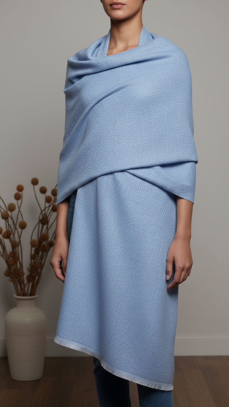 Sky Blue Winter Stole PW5758