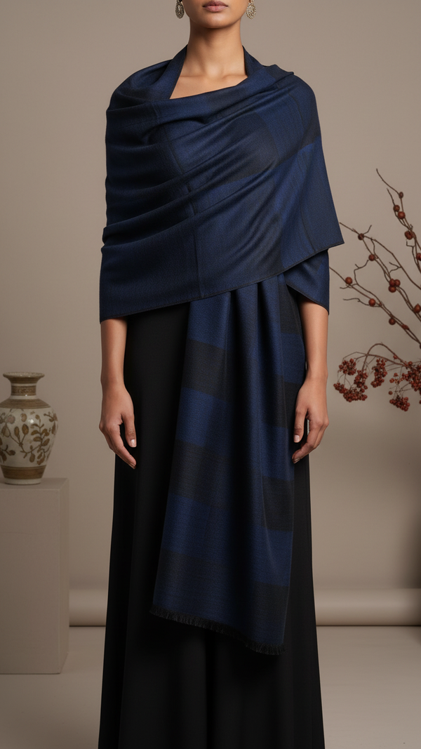 Navy Winter Stole PW5759