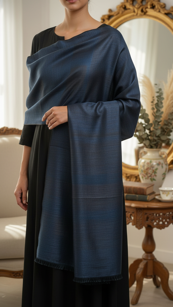 Sky Blue Winter Stole PW5759