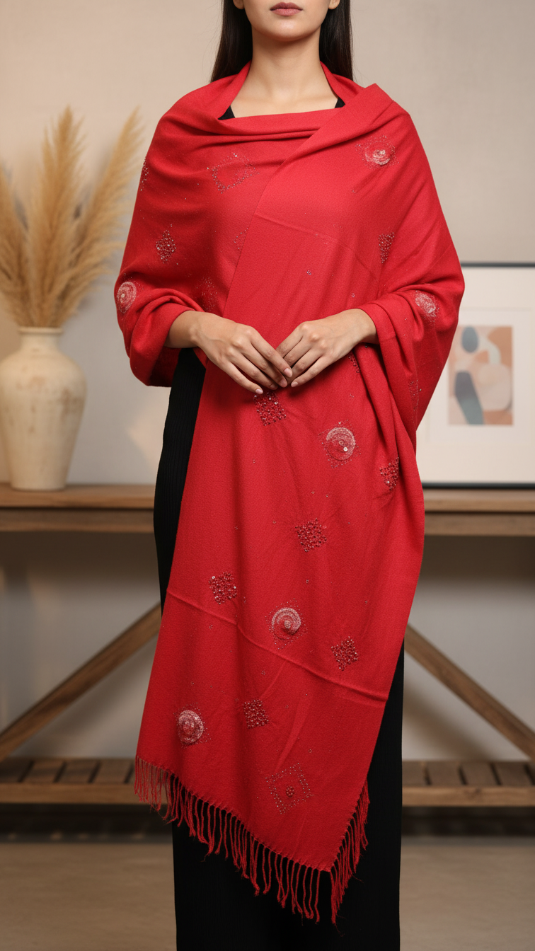 Red Winter Stole PW5764