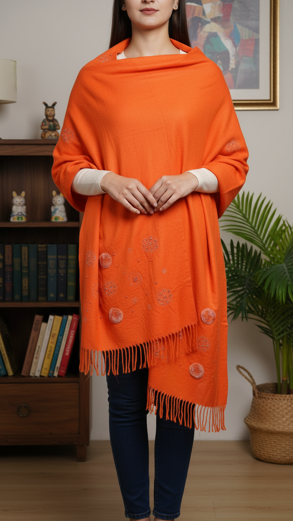 Orange Winter Stole PW5764