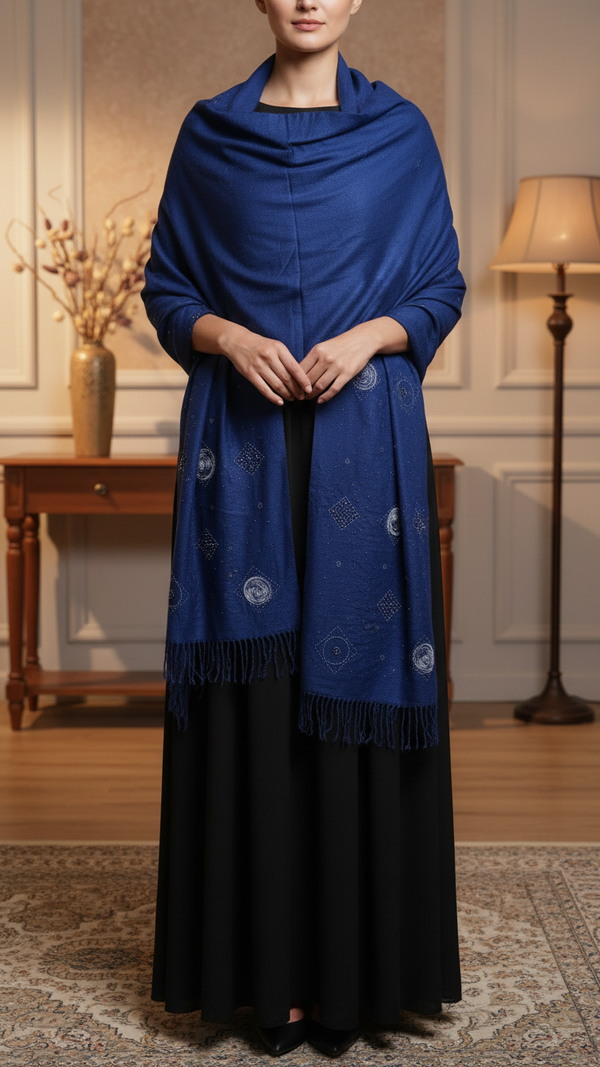 Navy Winter Stole PW5764