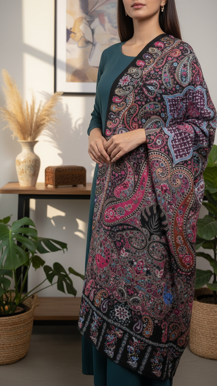 Black Winter Stole PW5769