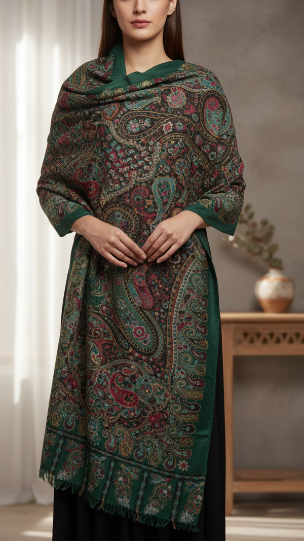 Green Winter Stole PW5769