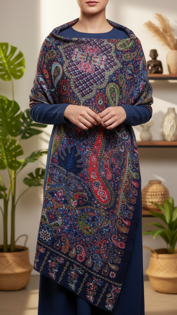 Navy Winter Stole PW5769