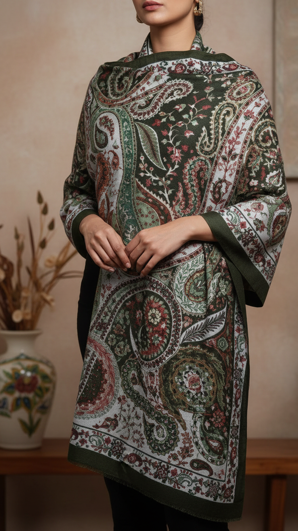 Green Winter Stole PW5770