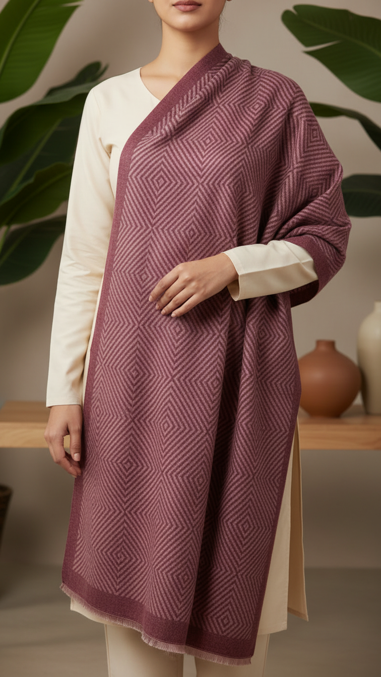 Maroon Winter Stole PW5771