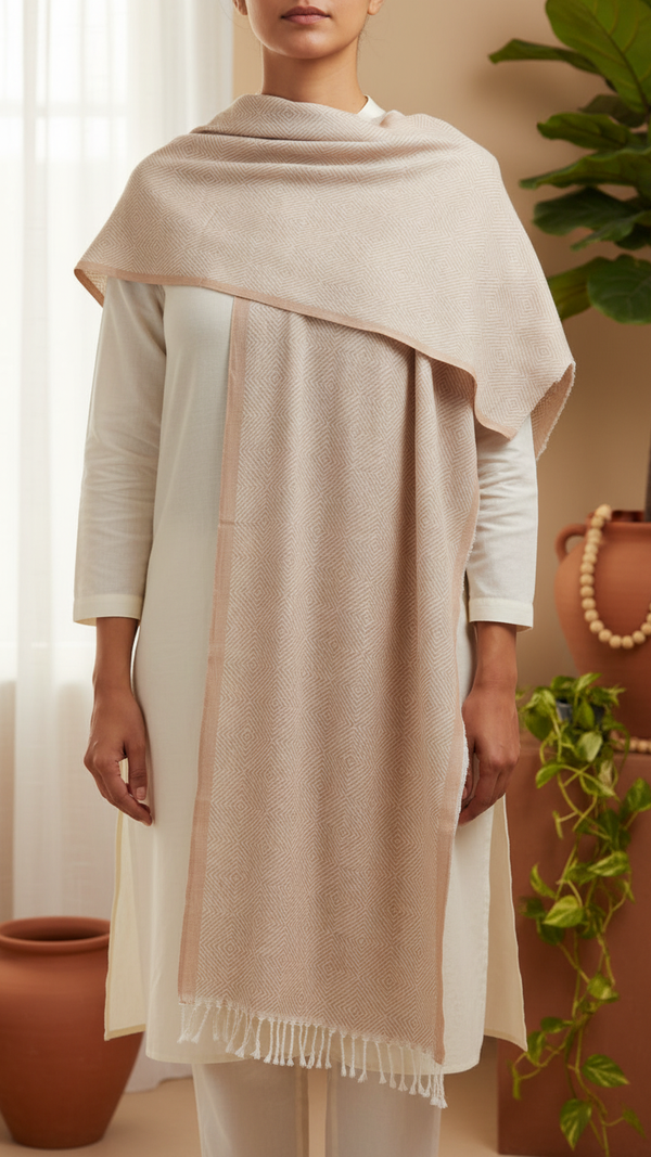 Beige Winter Stole PW5771