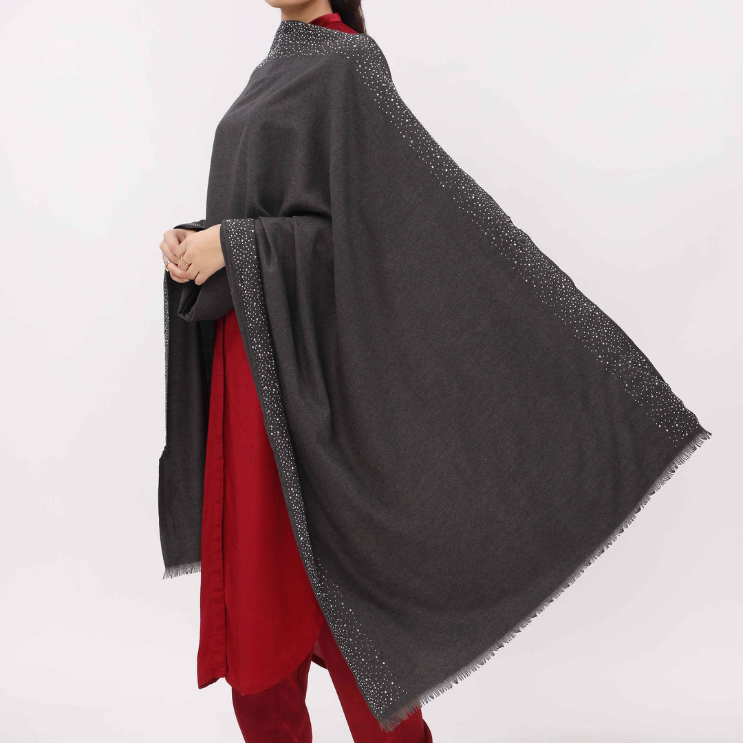 Charcoal Soft Feel Stole PW5806