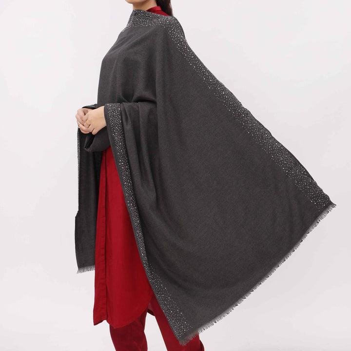 Charcoal Soft Feel Stole PW5806