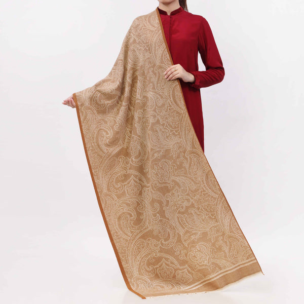 Beige Double Side Wearing Stole PW5813