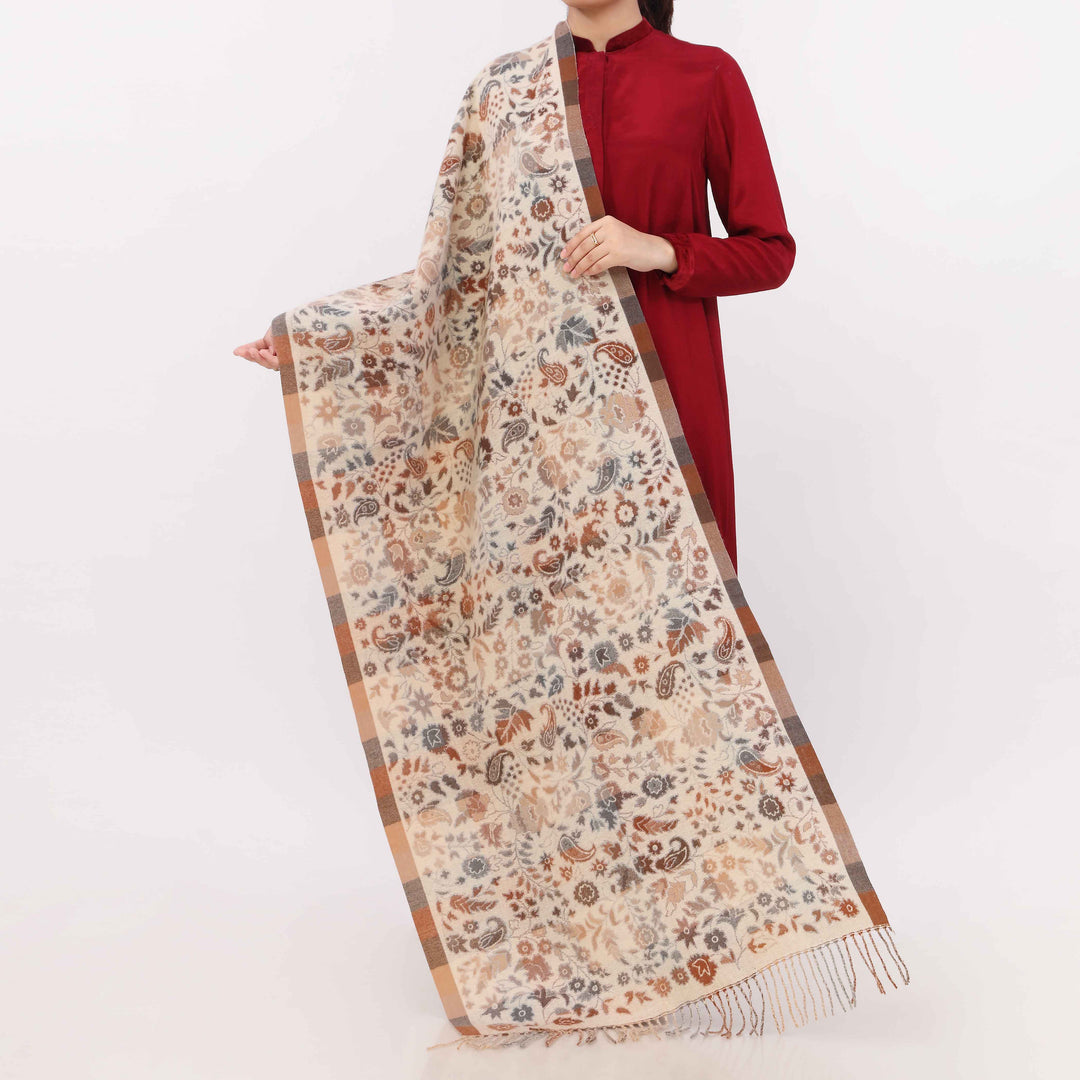 Off/White Double Side Wearing Stole PW5815