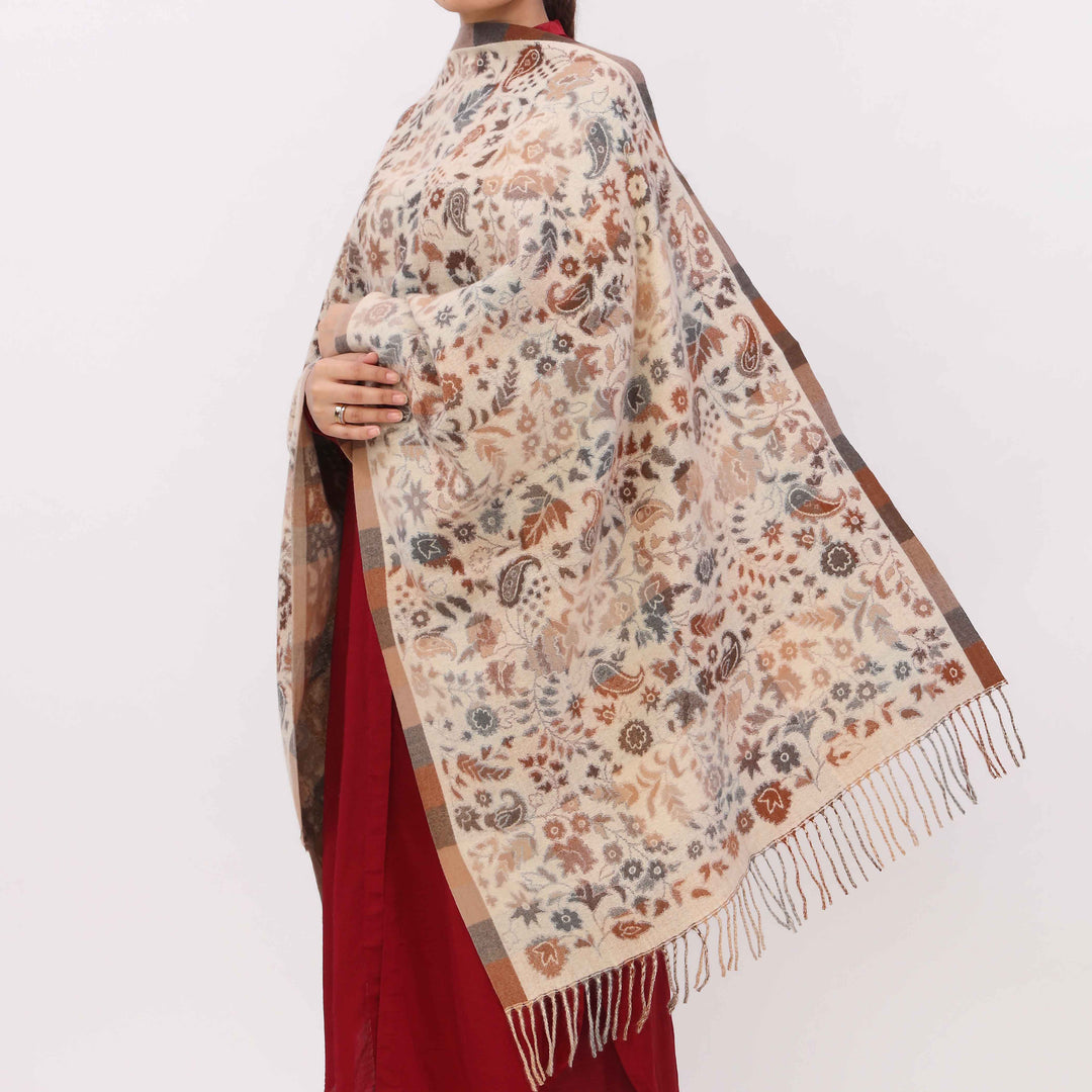 Off/White Double Side Wearing Stole PW5815