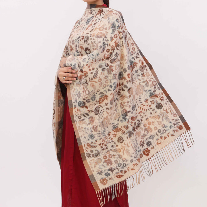 Off/White Double Side Wearing Stole PW5815