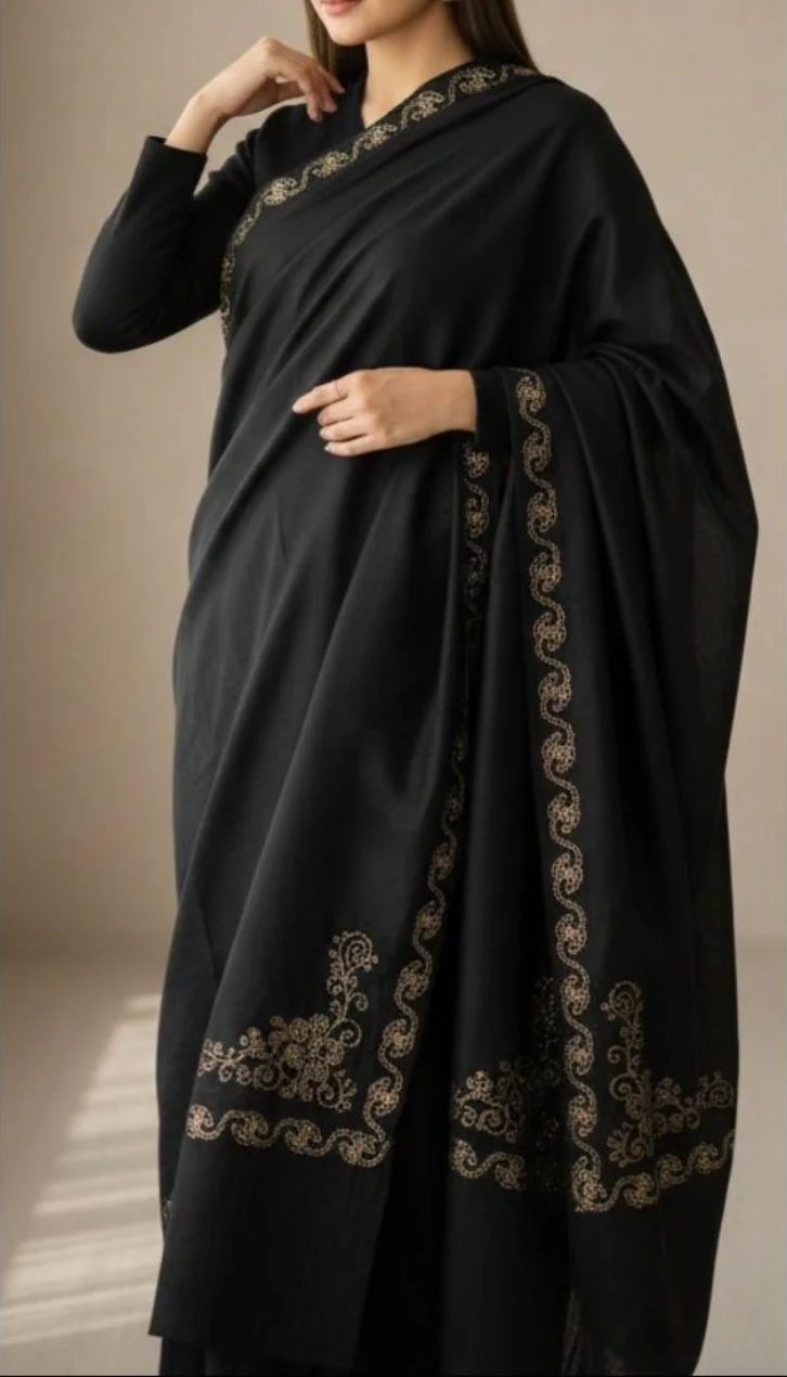 Black Winter Shawl PW5817