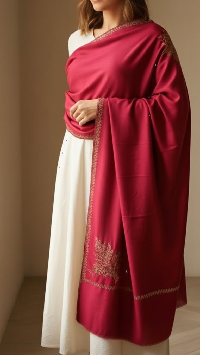 Maroon Winter Shawl PW5820