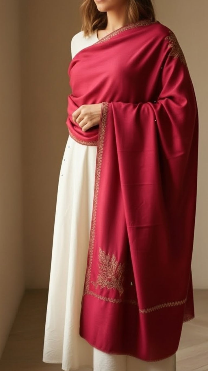 Maroon Winter Shawl PW5820