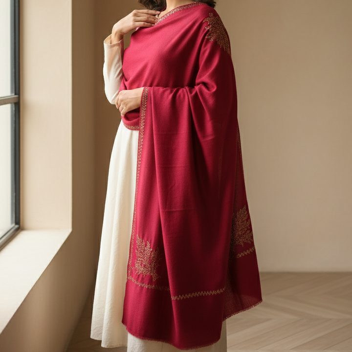 Maroon Winter Shawl PW5820