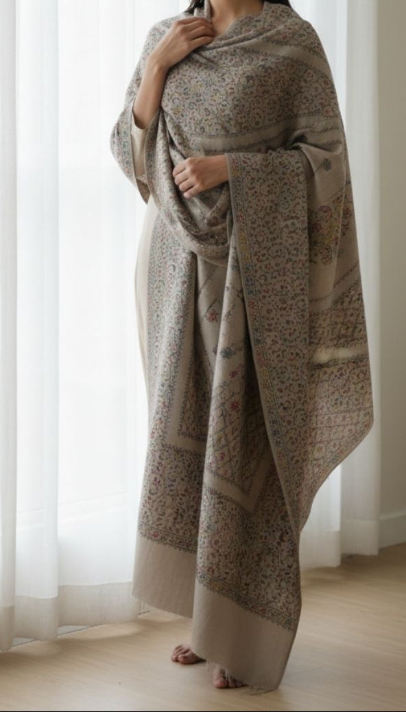 Beige Winter Shawl PW5832