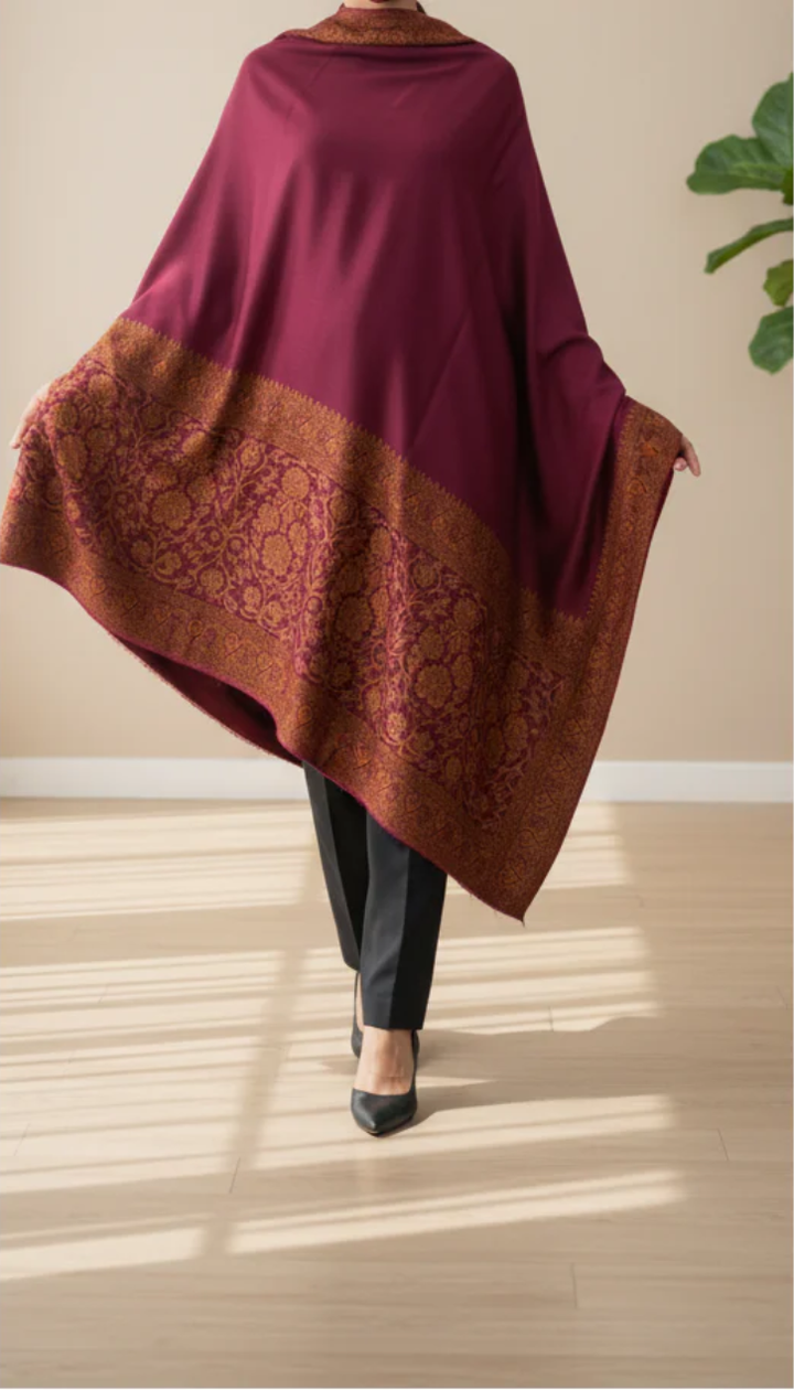 Maroon Winter Shawl PW5852