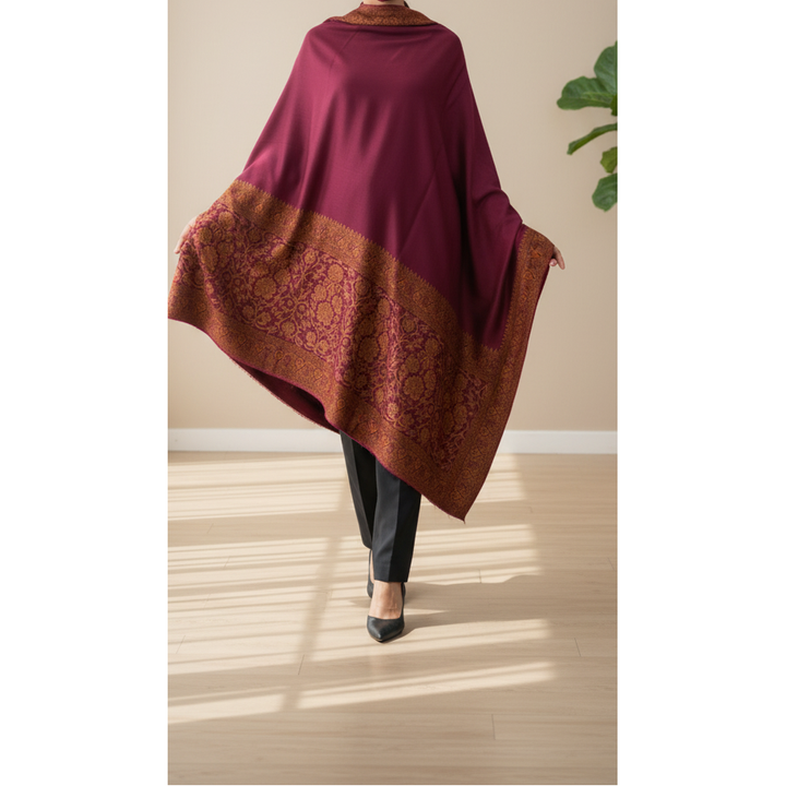 Maroon Winter Shawl PW5852