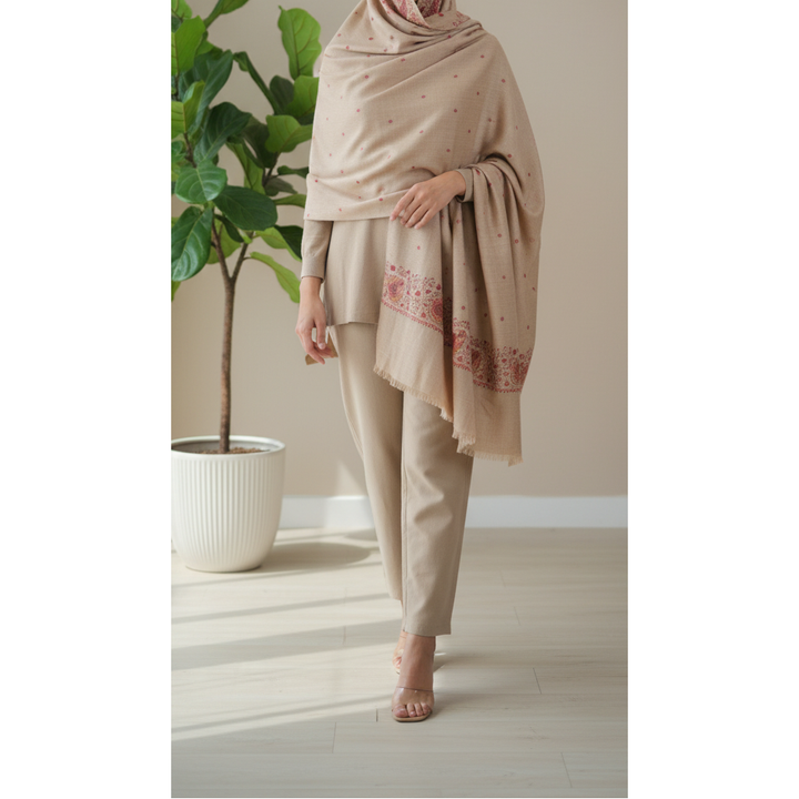 Beige Winter Shawl PW5857
