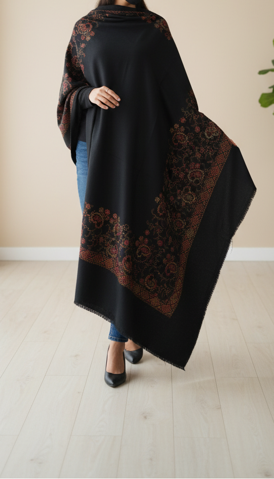 Black Winter Shawl PW5865