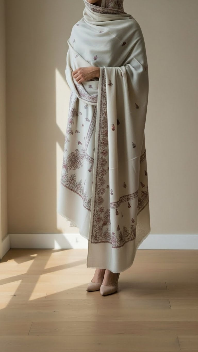 Beige Winter Shawl PW5867