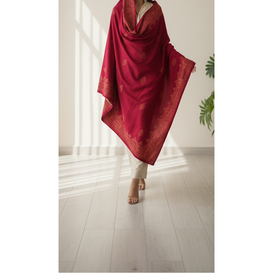 Maroon Winter Shawl PW5868