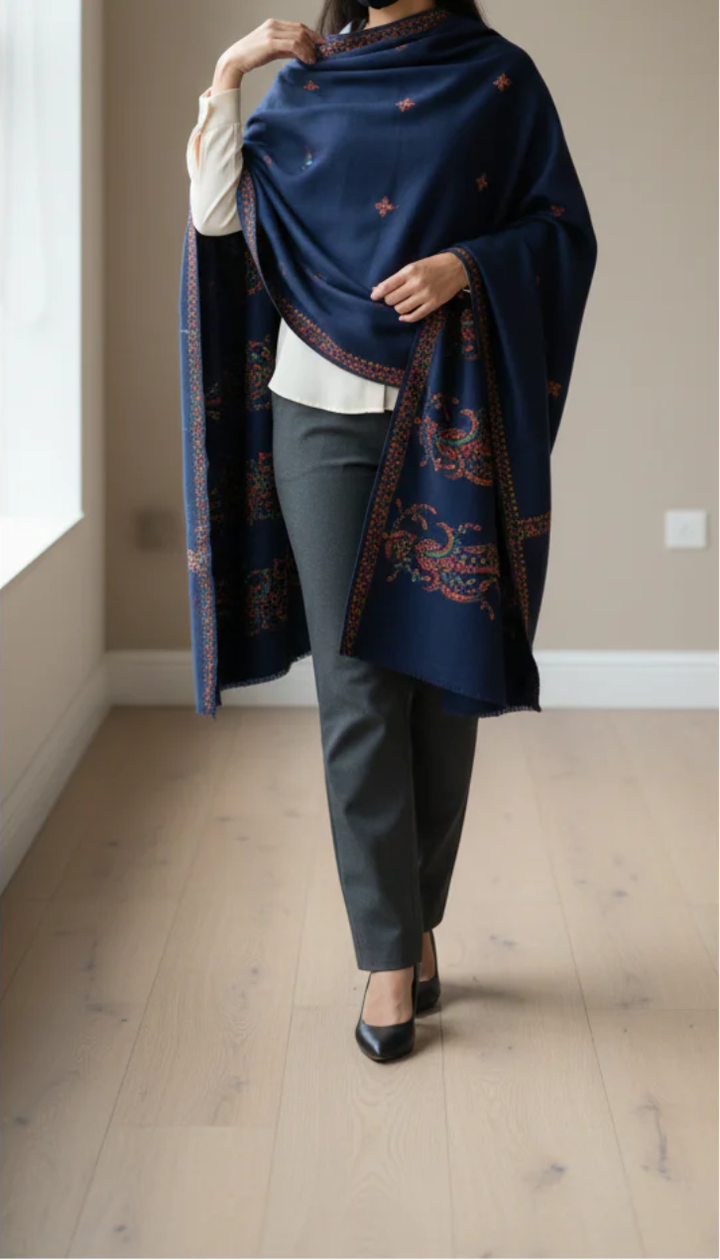 Blue Winter Shawl PW5873