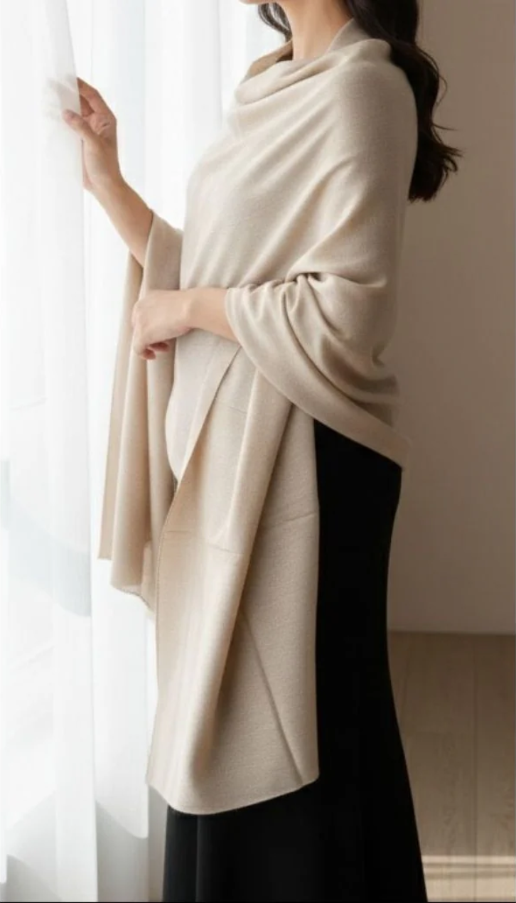 Beige Winter Shawl PW5877