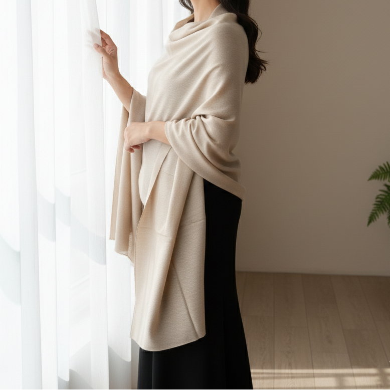 Beige Winter Shawl PW5877