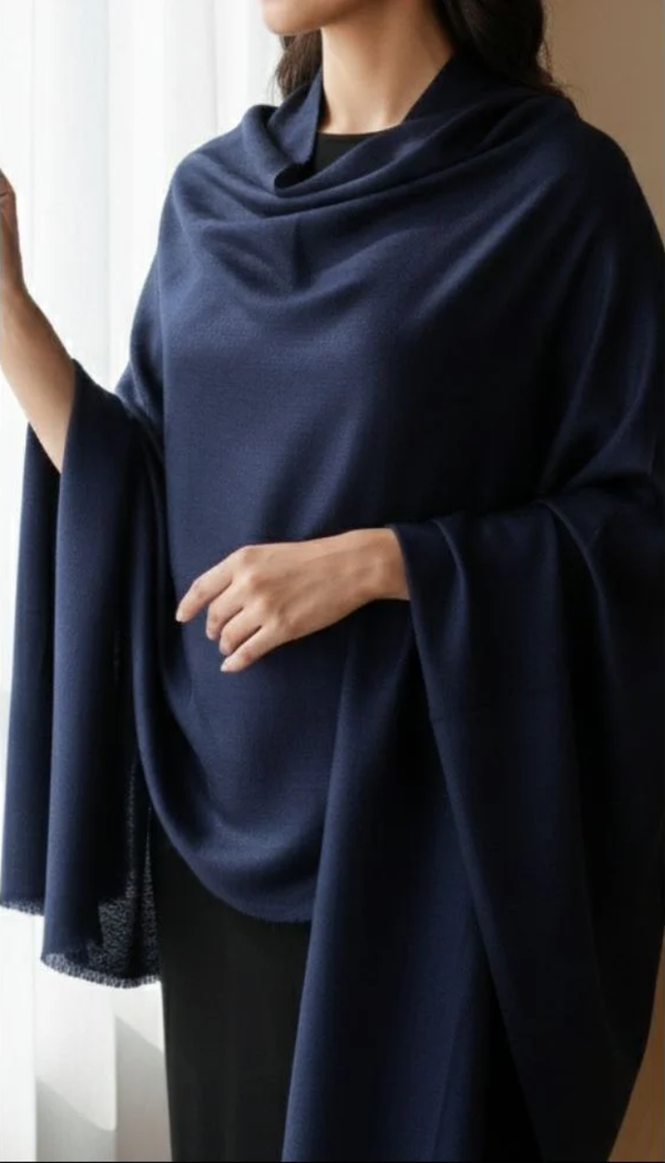 Navy Winter Shawl PW5882