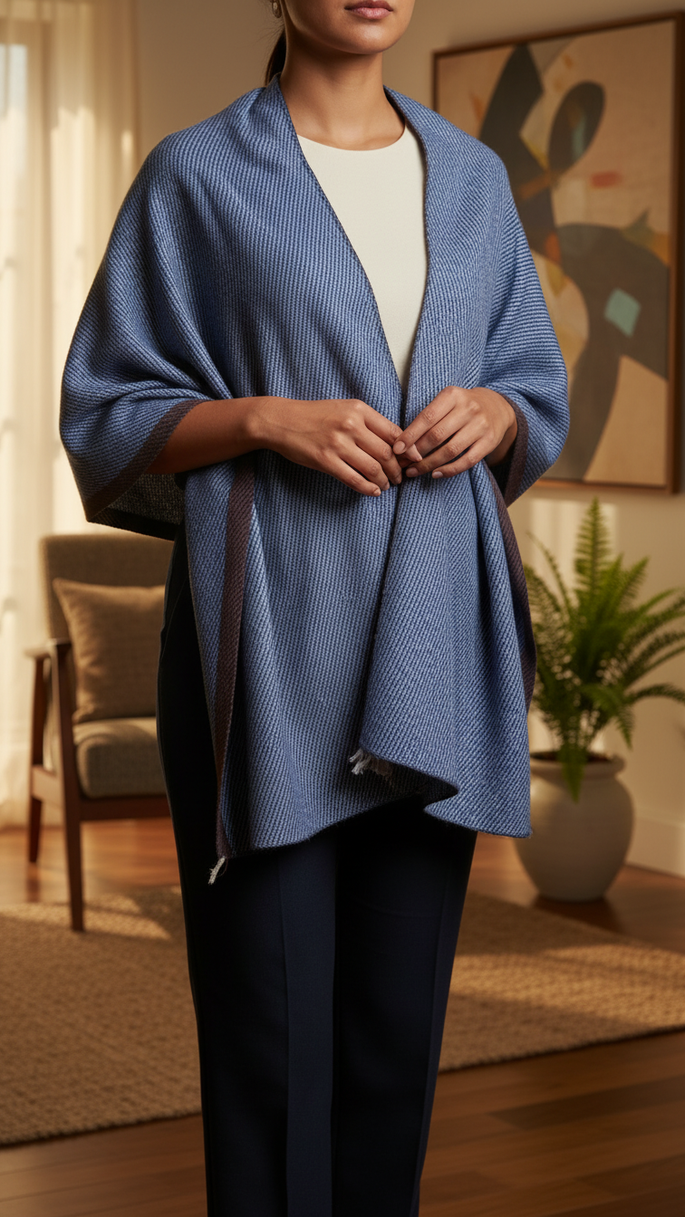 Navy Winter Capeshawl PW5900