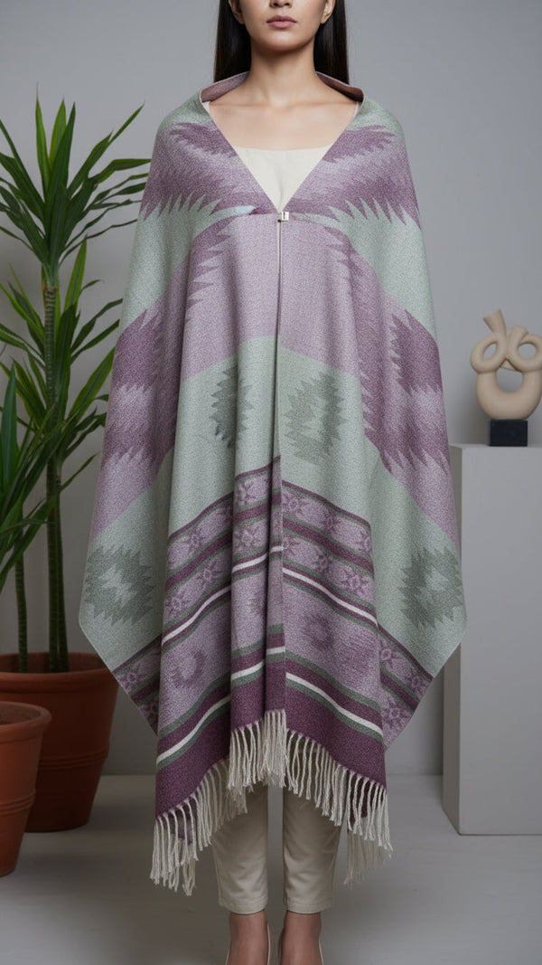 Maroon Winter Cape shawl PW5906