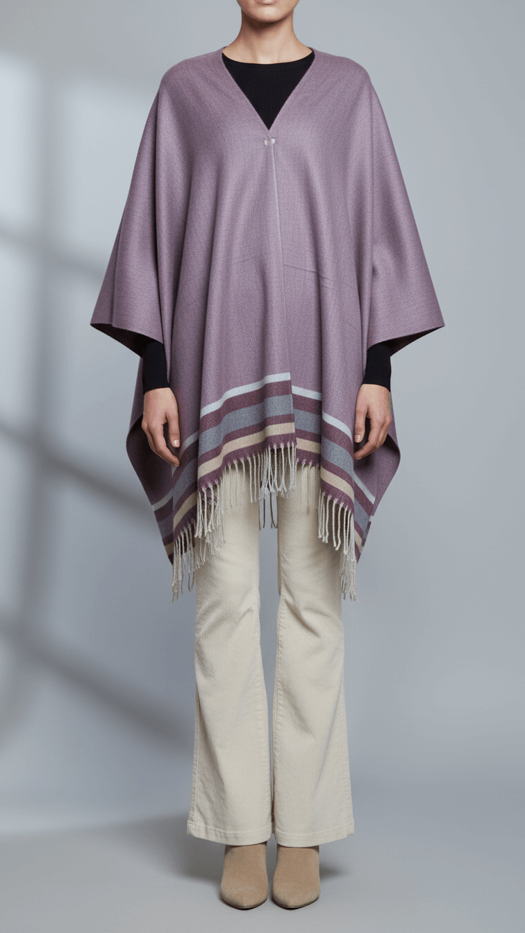 Maroon Winter Cape shawl PW5907
