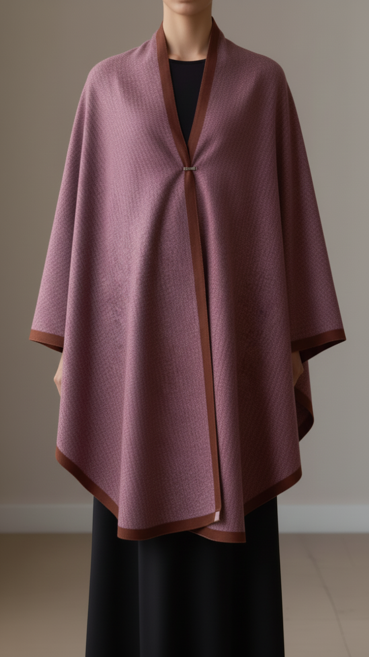 Maroon Winter Cape Shawl PW5908