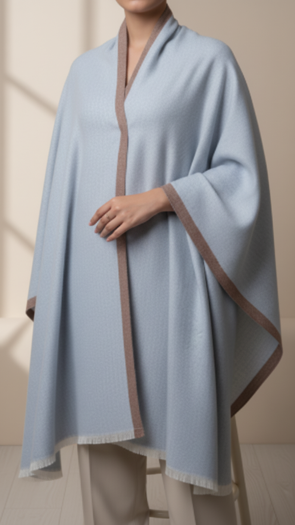 Grey Winter Cape Shawl PW5908