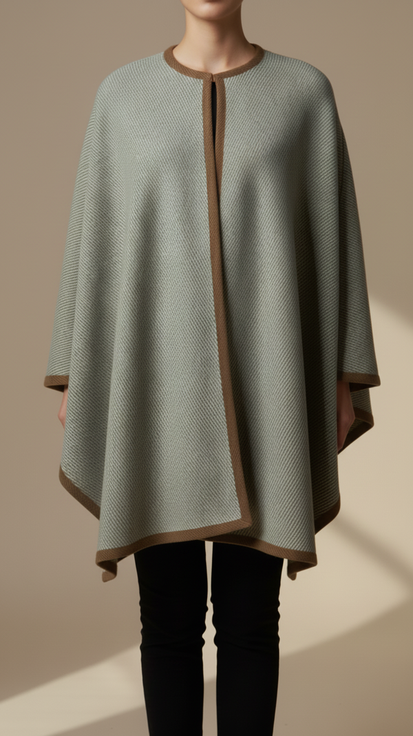 Green Winter Cape Shawl PW5909