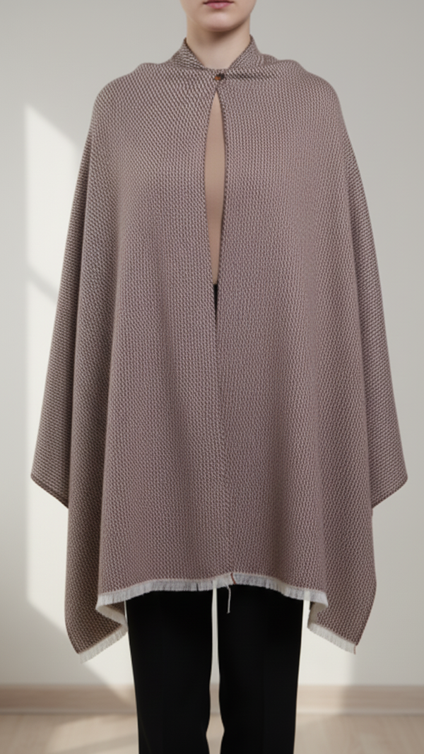 Brown Winter Cape Shawl PW5909