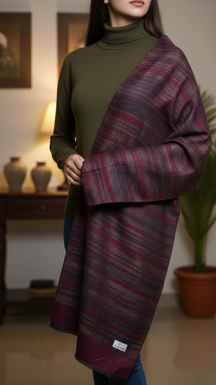 Maroon Winter Cape shawl PW5911