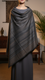 Grey Winter Cape shawl PW5911