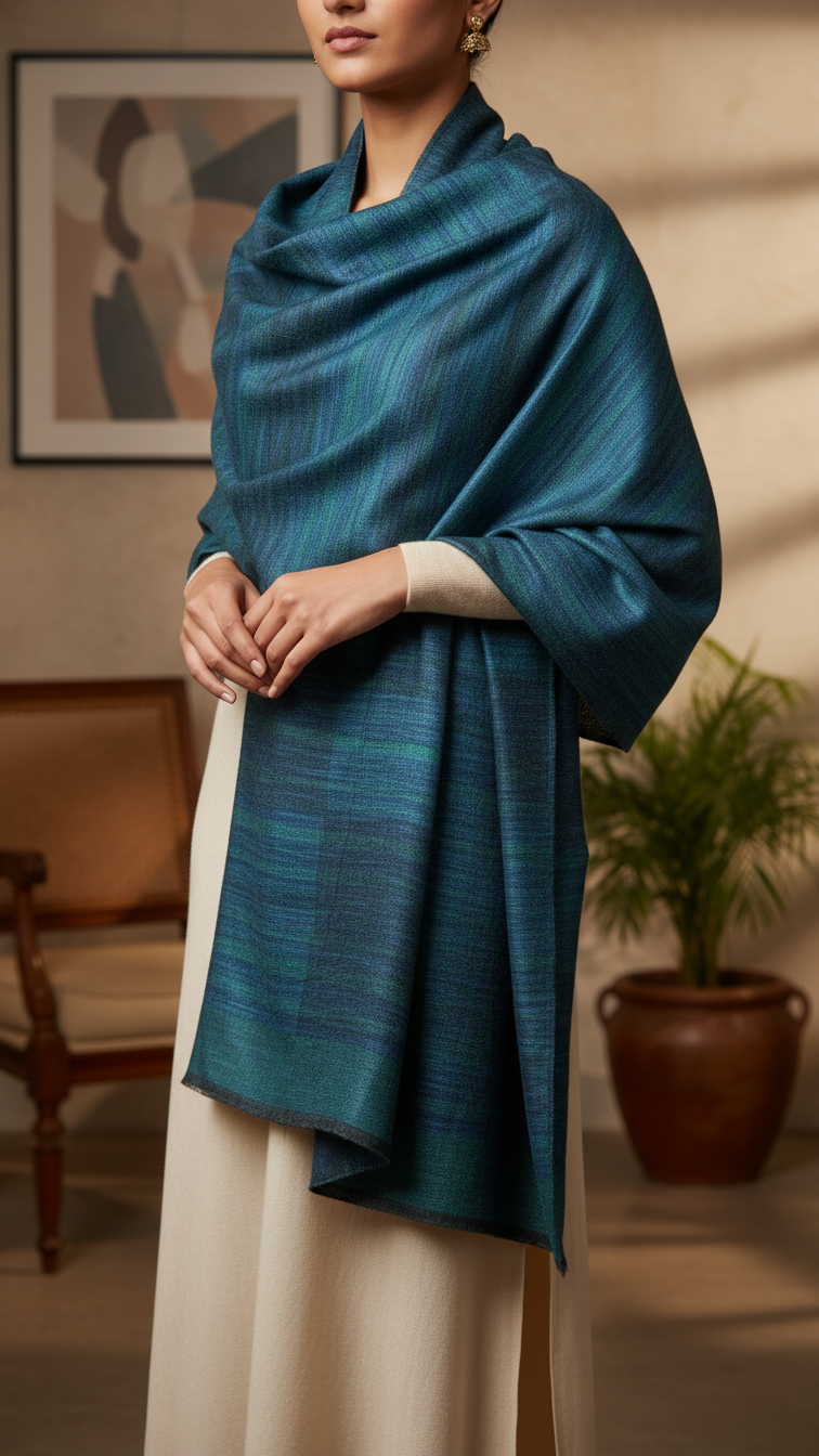 Seagreen Winter Cape shawl PW5911