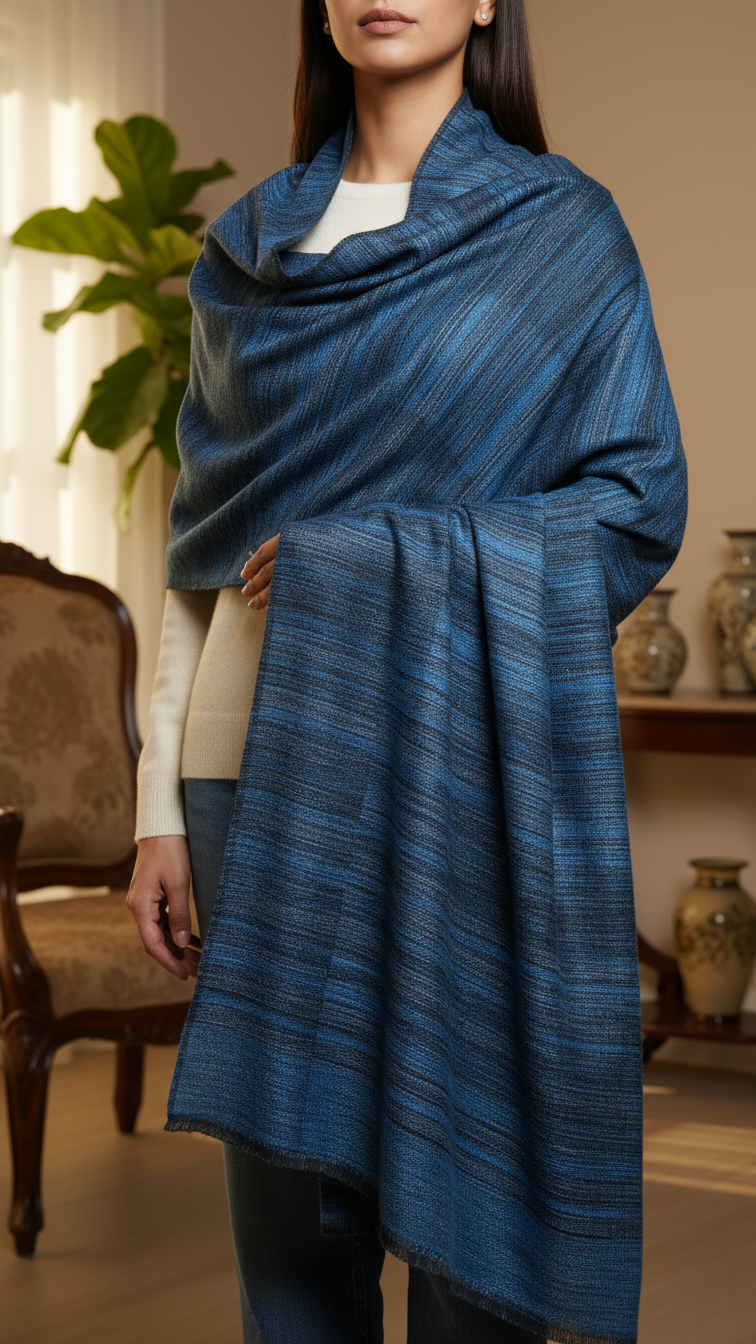 Sky Blue Winter Cape shawl PW5911