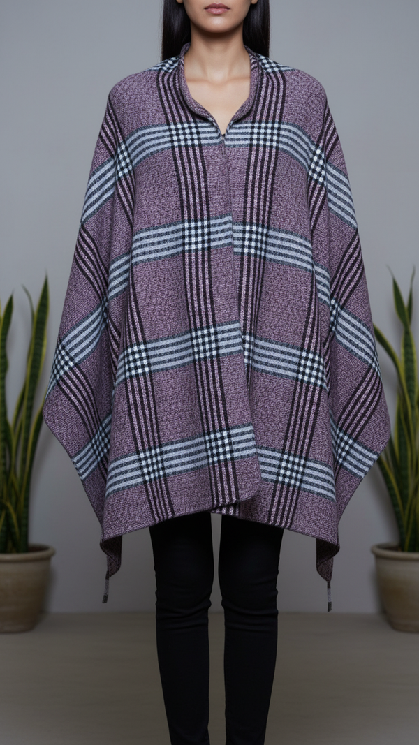 Maroon Winter Cape shawl PW5915