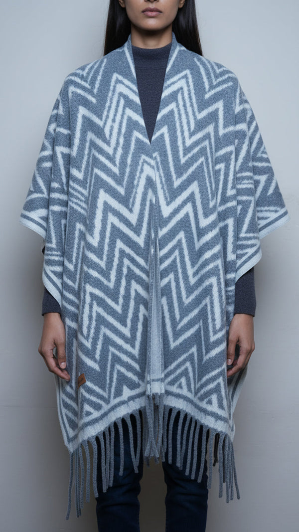 Dk Grey Winter Cape shawl PW5917