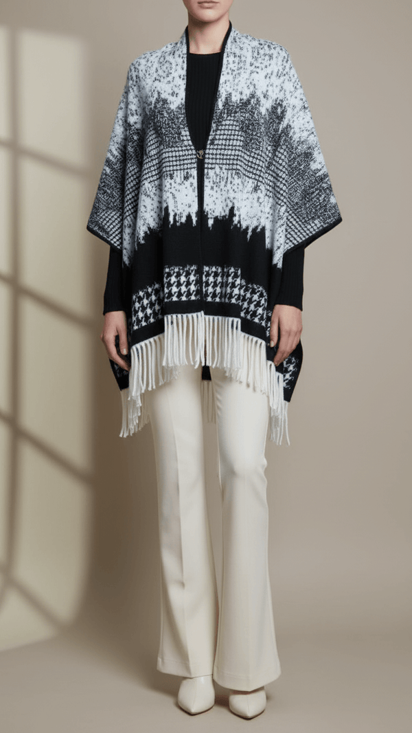 White Winter Cape shawl PW5918